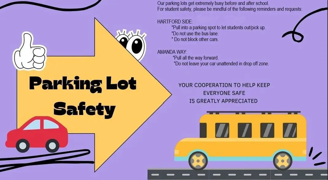 Graphic with parking safety tips